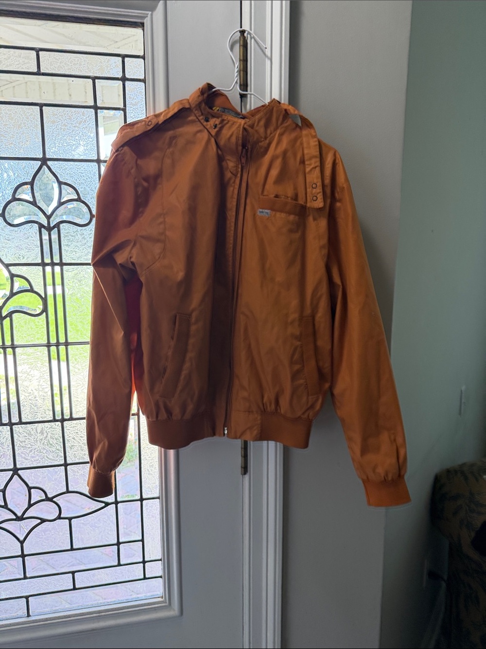 Vintage Trader Bay Men's Sport’s Jacket in Rust Orange